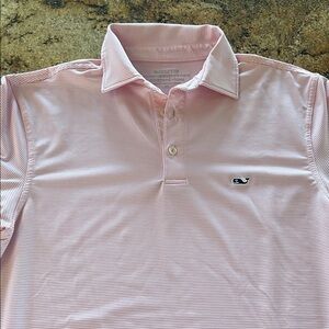 Vineyard Vines Men's Light Pink Polo Shirt